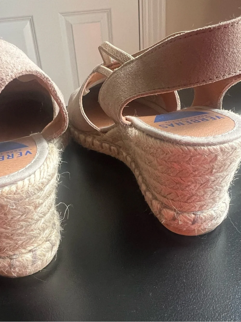 Women’s Taupe Espadrille Slingback Wedges